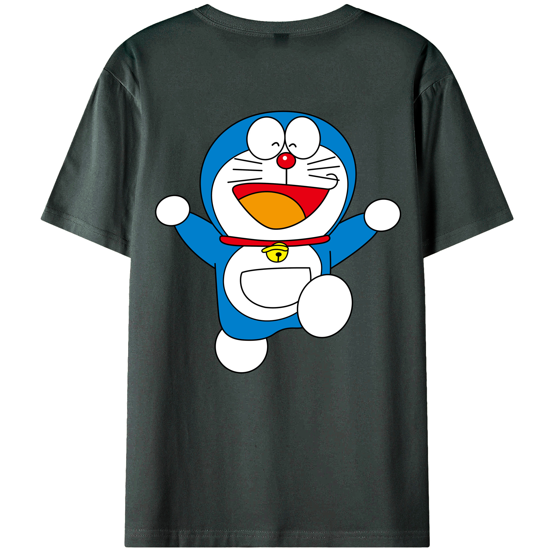 （画像用） ドラえもん Doraemon 綿100％ メンズ半袖Tシャツ（バックプリント） 通気性